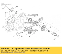 Aprilia B013529, Vite con flangia, OEM: Aprilia B013529