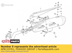 Aprilia AP8119761, Silenziatore, OEM: Aprilia AP8119761