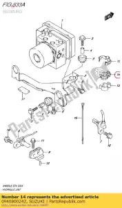 Suzuki 0940800242 abrazadera, sensor - Lado inferior