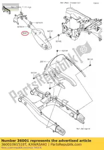 kawasaki 36001061518T 01 capa lateral, f.s.preto - Lado inferior