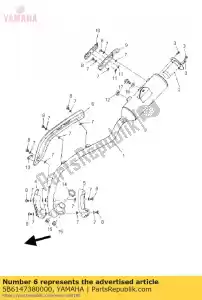 yamaha 5B6147380000 beschermer, geluiddemper 3 - Onderkant