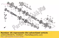 23441HM3670, Honda, engrenagem, terceiro eixo principal (21t) honda trx 300 2000 2001 2002 2003 2004 2005 2006 2007 2008, Novo