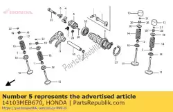 Tutaj możesz zamówić baza, dekompresja od Honda , z numerem części 14103MEB670: