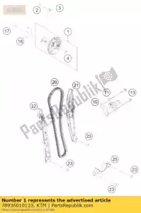 ktm 78936010133 arbre à cames w. autodeco - La partie au fond