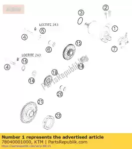 ktm 78040001000 motor de arranque - Lado inferior