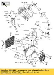 Aquí puede pedir refrigeración por manguera, cabezal radial ksf450b de Kawasaki , con el número de pieza 390620215: