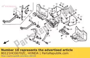 Honda 80121HC0670ZC guarda-lamas r, r * nh1 * - Lado inferior