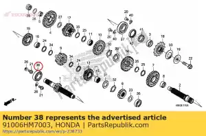 honda 91006HM7003 rodamiento, bola radial, 22x47x14 - Lado inferior