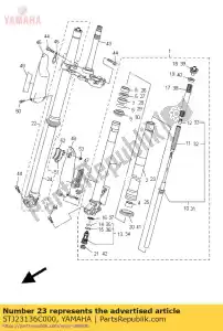 yamaha 5TJ23136C000 tube, extérieur (droite) - La partie au fond