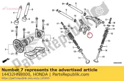 Aquí puede pedir brazo, ex. Balancín de válvula de Honda , con el número de pieza 14432HN8000: