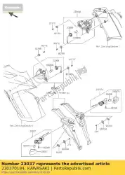 Here you can order the lamp-assy-signal,rr,lh from Kawasaki, with part number 230370184: