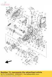 bord, dop van Yamaha, met onderdeel nummer 5C71763A0000, bestel je hier online: