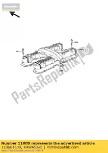 kawasaki 110601539 gasket,cylinder head z550-h2 - Bottom side