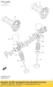 Suzuki 1289241C00292 calço, taco - Lado inferior