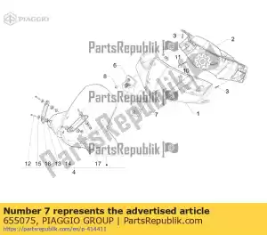 Piaggio Group 655075 supporto parabrezza sinistro - Il fondo