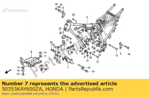 Honda 50353KAY600ZA cabide, fr. * nh250 * - Lado inferior