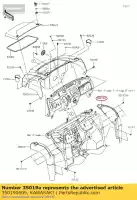 350190609, Kawasaki, 01 klapa, prawa kawasaki  400 2017 2018 2019 2020 2021, Nowy