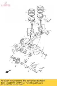 yamaha 2S3116561000 palier plan, bielle - La partie au fond