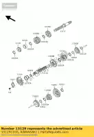 131291555, Kawasaki, pignon, entrée 2ème, 17t bn125-a1 kawasaki eliminator 125 1998 1999 2000 2002 2003 2004 2005 2006 2007, Nouveau