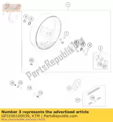 Tutaj możesz zamówić z? Batka 39t od KTM , z numerem części GP3100100039: