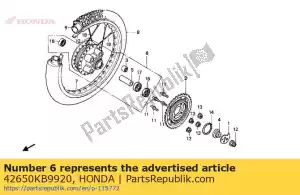 Honda 42650KB9920 conjunto de cubo, rr. rueda - Lado inferior