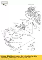 391920094, Kawasaki, tuyau-eau, couvercle-w / p vn1700c9f kawasaki vn vulcan 1700 2009 2010 2011 2012 2013 2014 2015 2016, Nouveau