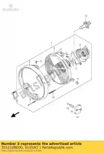 suzuki 351210BE00 unité de lampe - La partie au fond