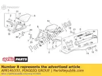 AP8146337, Piaggio Group, Suporte de apoio para os pés dianteiro lh aprilia  normal and r rsv rsv tuono 1000 1998 1999 2000 2001 2002 2003 2004 2005, Novo