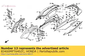 Honda 83400MFT640ZC cover set, r. body (wl) * - Bottom side