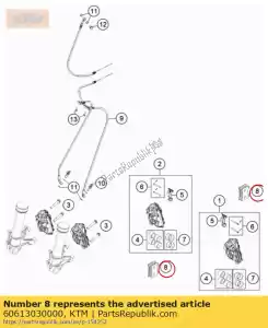 ktm 60613030000 brake pads front tt2182hh - Bottom side