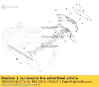 1B000881000YR5, Piaggio Group, schutz vespa vespa gts zapm4520, rp8m45710,  zapm459l, zapma39l zapma3100, zapma3200 zapma3300 0 125 300 2016 2017 2018, Nouveau