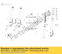 B043562, Piaggio Group, forcella a molla aprilia  rsv rsv4 rsv4 tuono tuono zd4ke000 zd4keu zd4kya00 zd4kyua zd4rkl00zd4rkl01 1000 1100 2011 2012 2013 2014 2015 2016 2017 2018 2019 2020 2021 2022, Nuovo