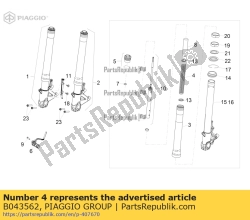 Aprilia B043562, Gabelfeder, OEM: Aprilia B043562