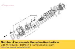 plaat, primair lager se van Honda, met onderdeel nummer 23125MCS000, bestel je hier online: