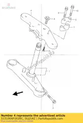 Ici, vous pouvez commander le support, supérieur f auprès de Suzuki , avec le numéro de pièce 5131006F00291: