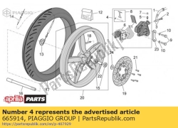 Aprilia 665914, Zacisk hamulca przedniego, OEM: Aprilia 665914