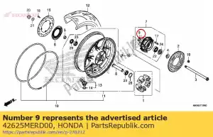 honda 42625MERD00 kraag b, rr. wiel afstand - Onderkant