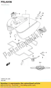 suzuki 6812141F31 emblema, tanque de combustível - Lado inferior