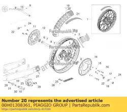 Aquí puede pedir tubo interior de Piaggio Group , con el número de pieza 00H01308361: