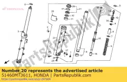 Qui puoi ordinare protezione, tubo forcella da Honda , con numero parte 51460MT3611: