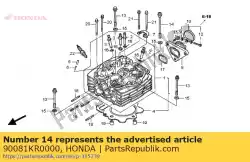 Here you can order the bolt, flange, 10x100 from Honda, with part number 90081KR0000: