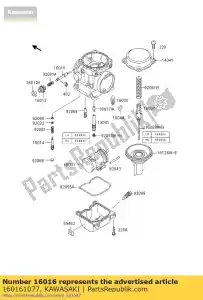 Kawasaki 160161077 émbolo, motor de arranque - Lado inferior