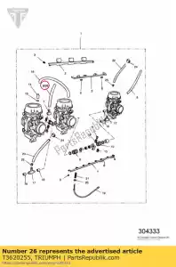 triumph T3620255 tubo de ventilação - Lado inferior