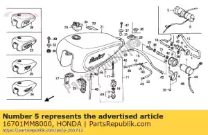 Honda 16701MM8000 kussen, brandstofpomp - Onderkant