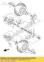 6471143F00, Suzuki, Axle,rear suzuki lt a 50 2002 2003 2004 2005, New