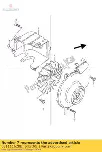 suzuki 031111620B tornillo - Lado inferior