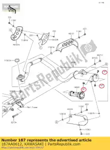 kawasaki 187AA0612 bolt-upset-wsp common - Bottom side