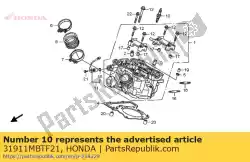 Aqui você pode pedir o plugue, faísca (ijr8b9) em Honda , com o número da peça 31911MBTF21: