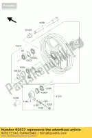 920271545, Kawasaki, collier, 17x25x92 zx550-a1 kawasaki gpz gtr zephyr 550 1000 1100 1985 1986 1987 1988 1989 1992 1993 1994 1995 1996 1997 1998 1999 2000 2002 2003, Nouveau