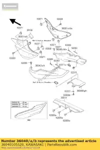 kawasaki 36040105520 os?ona, lewa, czarna m er500-c1 - Dół